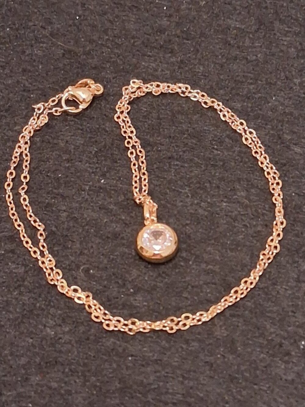 18K Solid Gold 2ct Moissanite Solitaire Bezel Necklace Dainty 8mm Open Back - Picture 4 of 8
